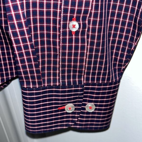 UNTUCKit LS Check Plaid Wrinkle Free Slim Fit Dress Shirt 100% Cotton Graach - Picture 6 of 7